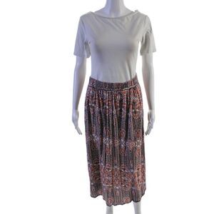 9-H15 STCL Womens Elastic Waistband Abstract A Line Skirt Multicolored Size XS